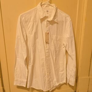 Uniqlo White Casual Button Down Shirt